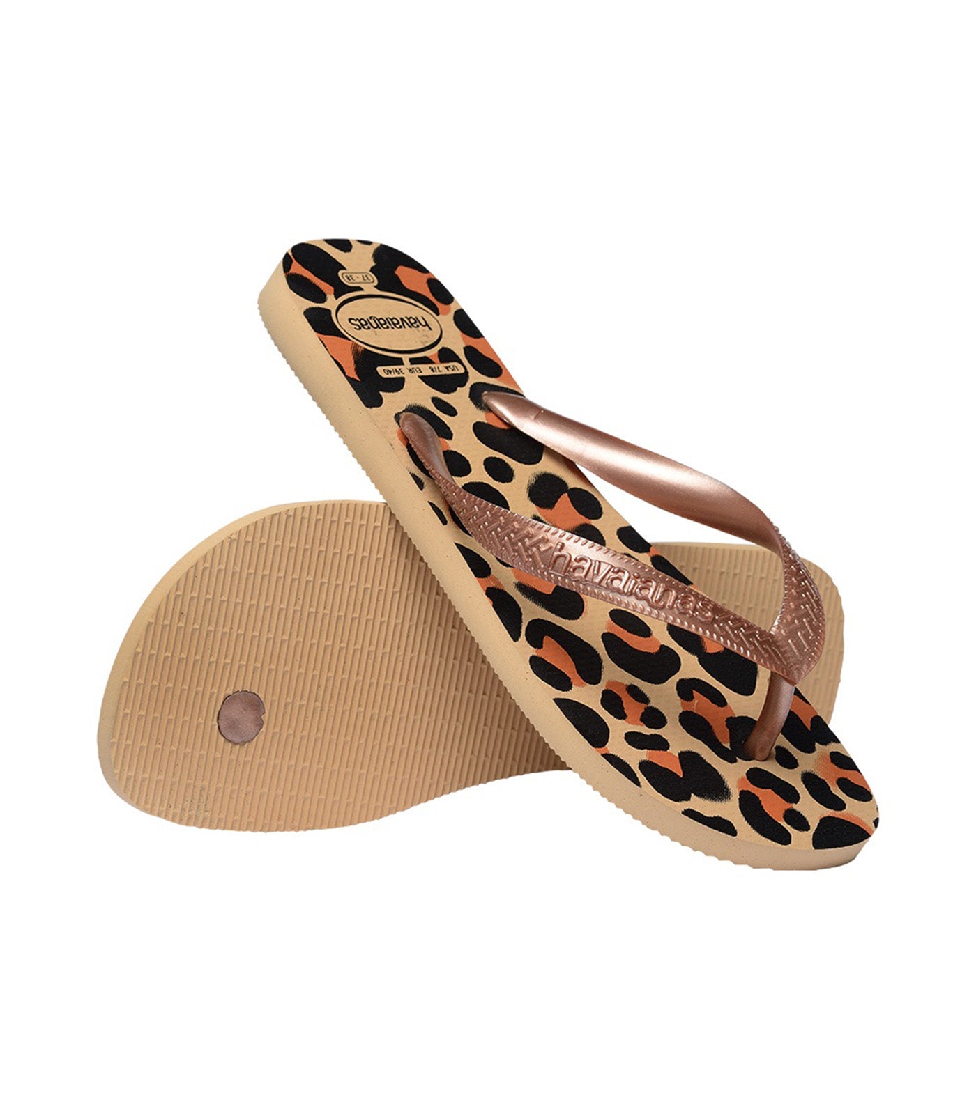 Havaianas Top Animals Flip Flops Golden