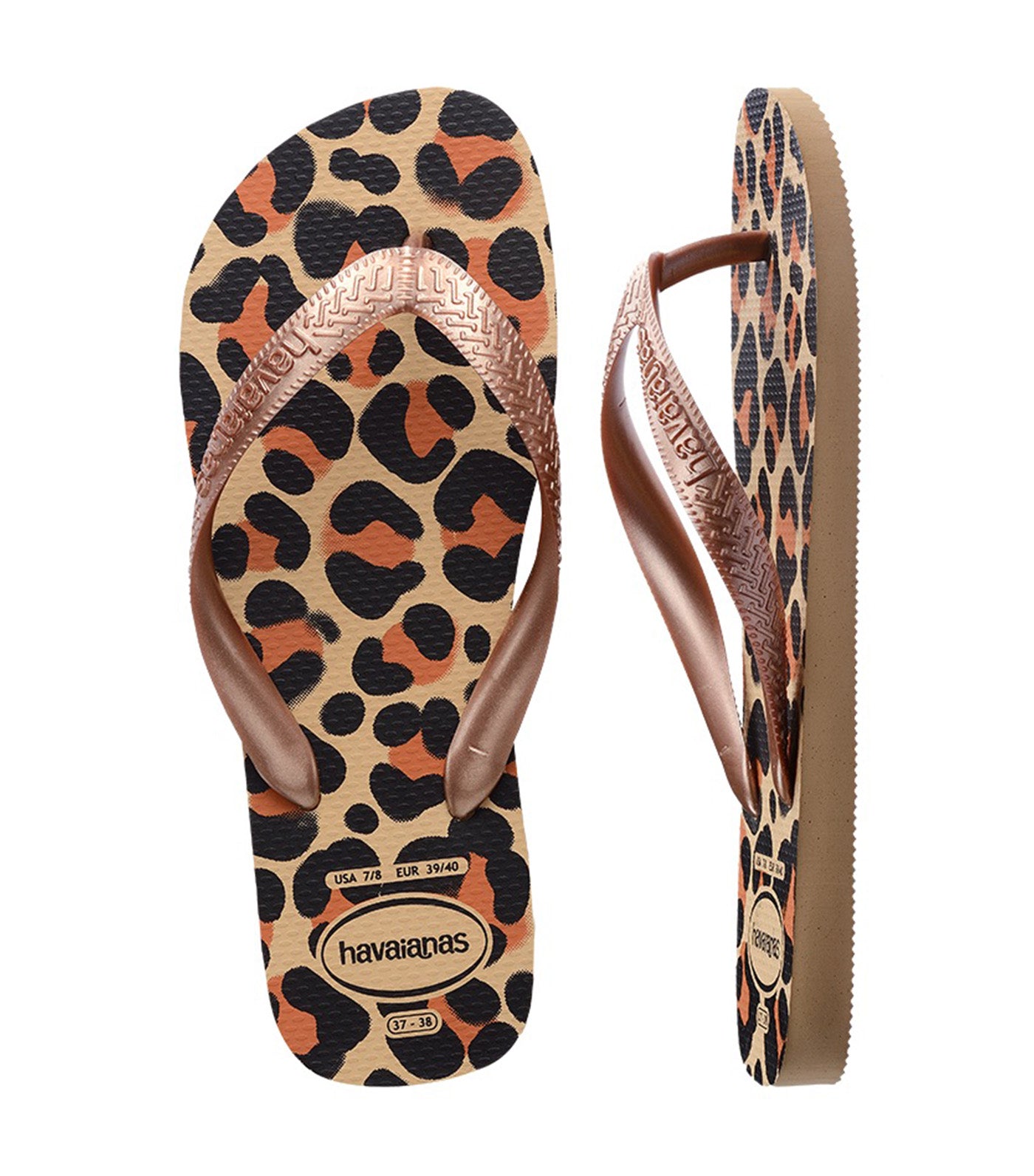 Havaianas Top Animals Flip Flops Golden