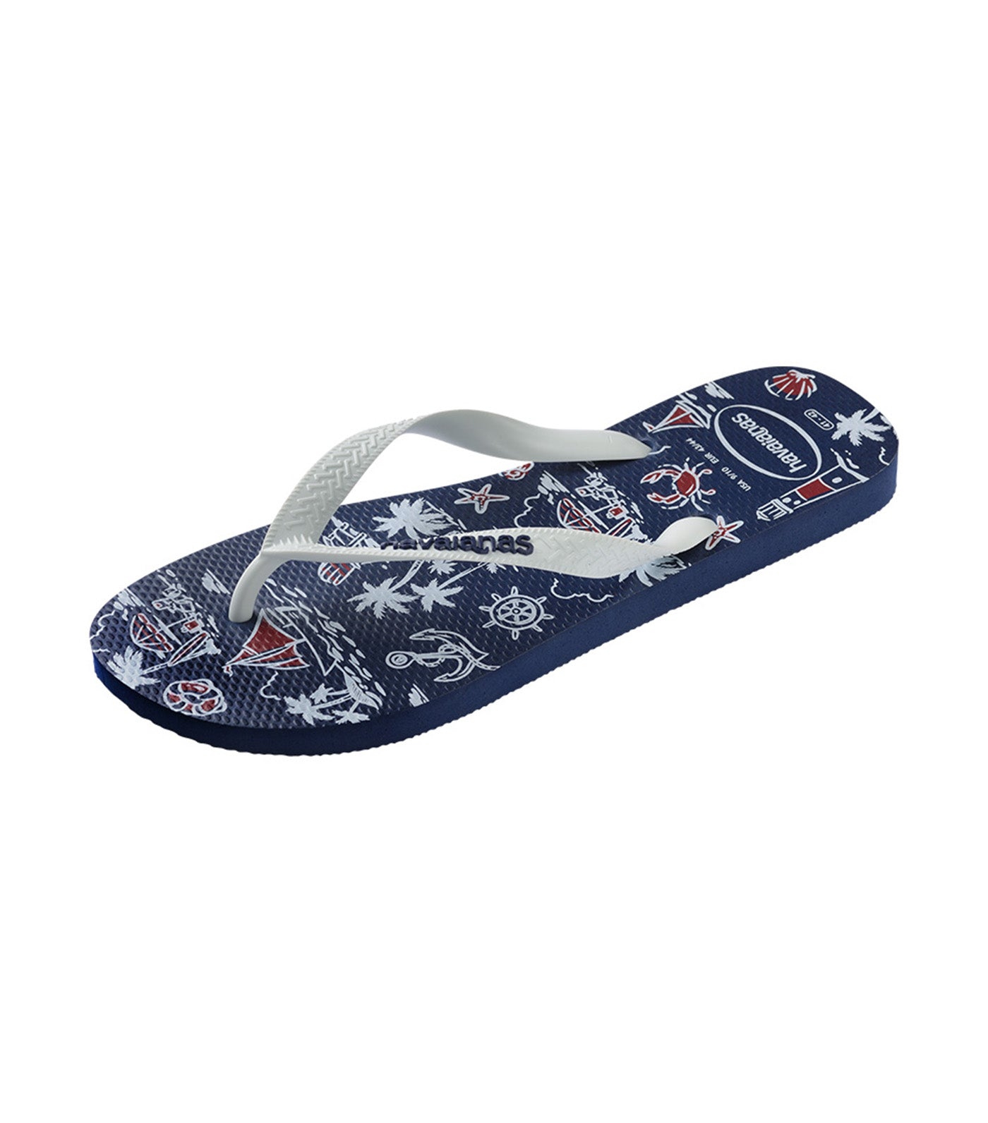 Havaianas Top Nautical Flip Flops Navy/Navy/White
