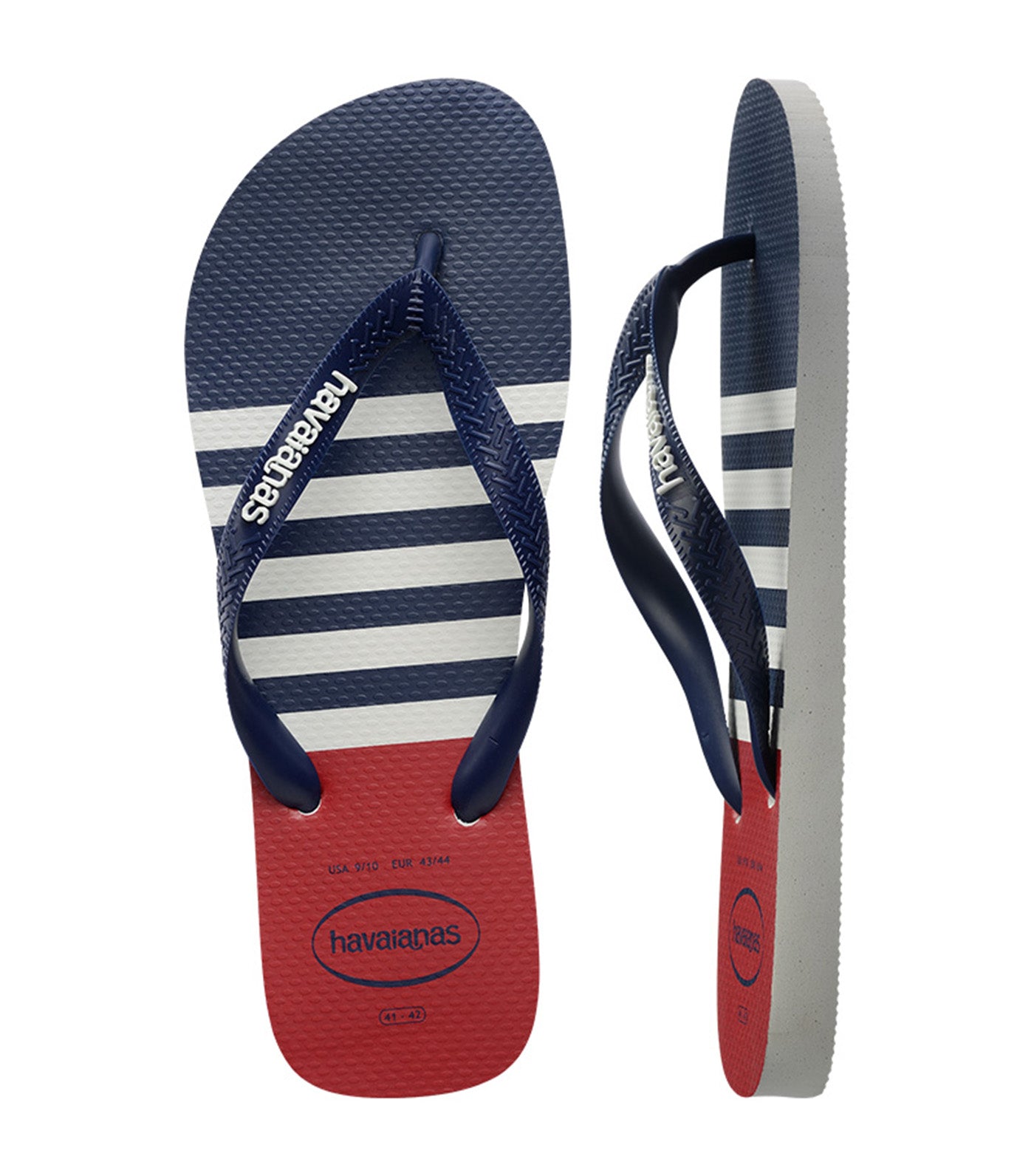 Havaianas Top Nautical Flip Flops White/Navy/Red Apache