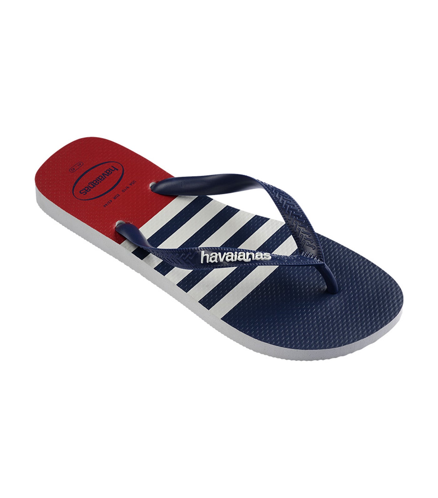 Havaianas Top Nautical Flip Flops White/Navy/Red Apache