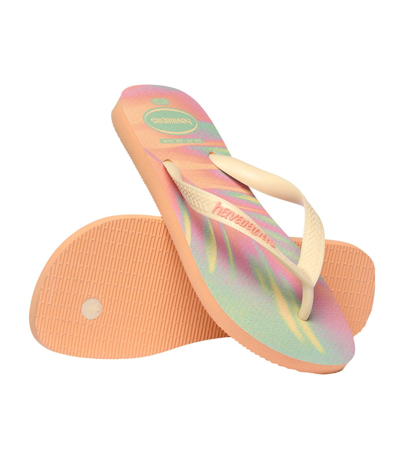 Havaianas Kids Top Fashion Flip Flops Peach Pink