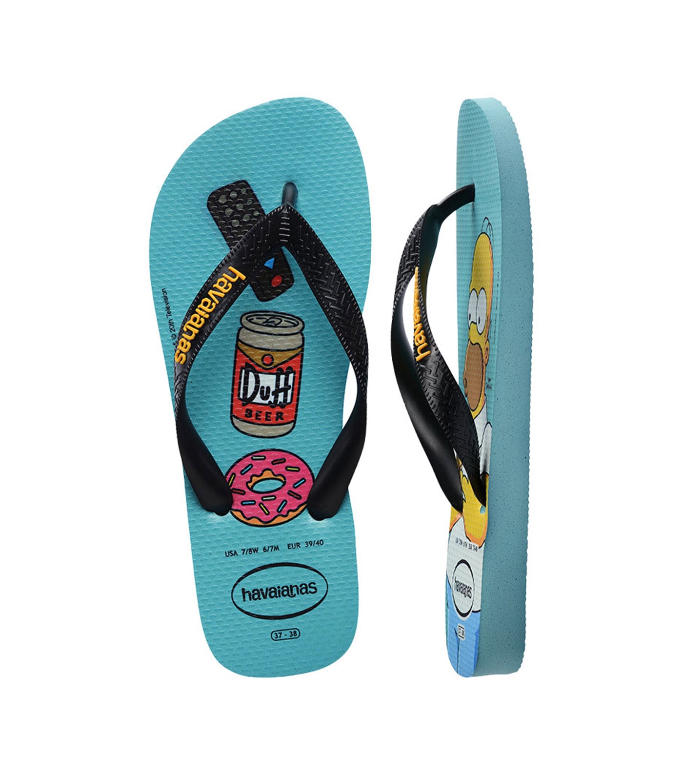 Simpsons Flip Flops Tradi Blue/Black
