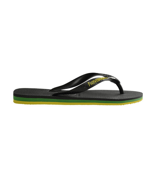 Brazil Layers 2 Flip Flops Black