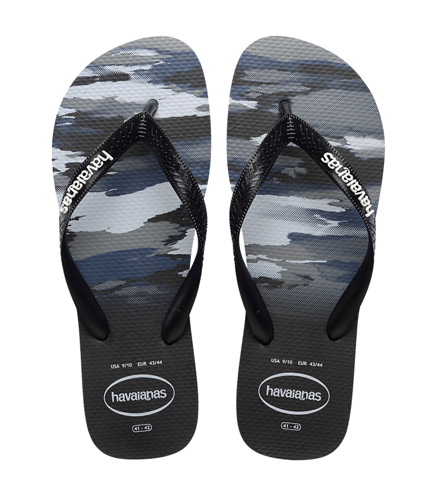 Top Camu Flip Flops Black/Black/White