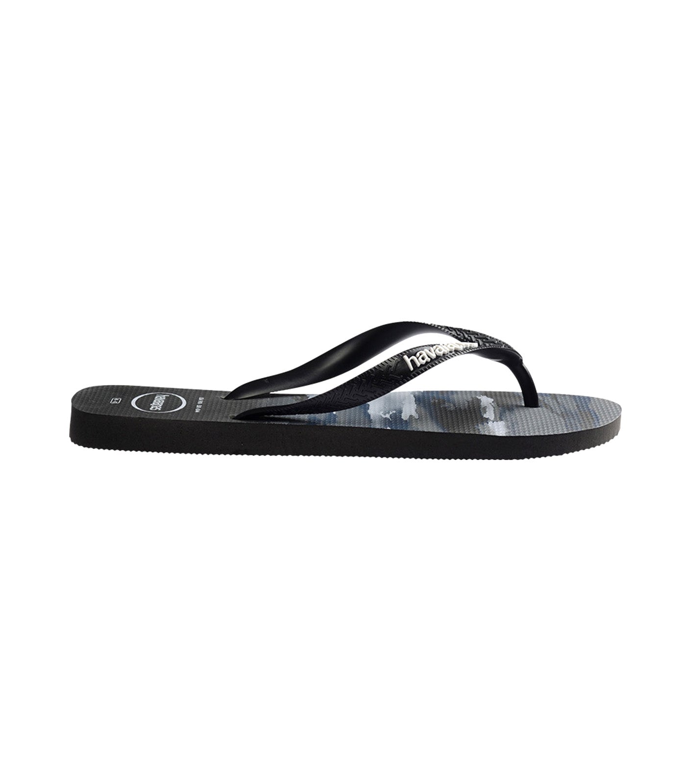 Top Camu Flip Flops Black/Black/White