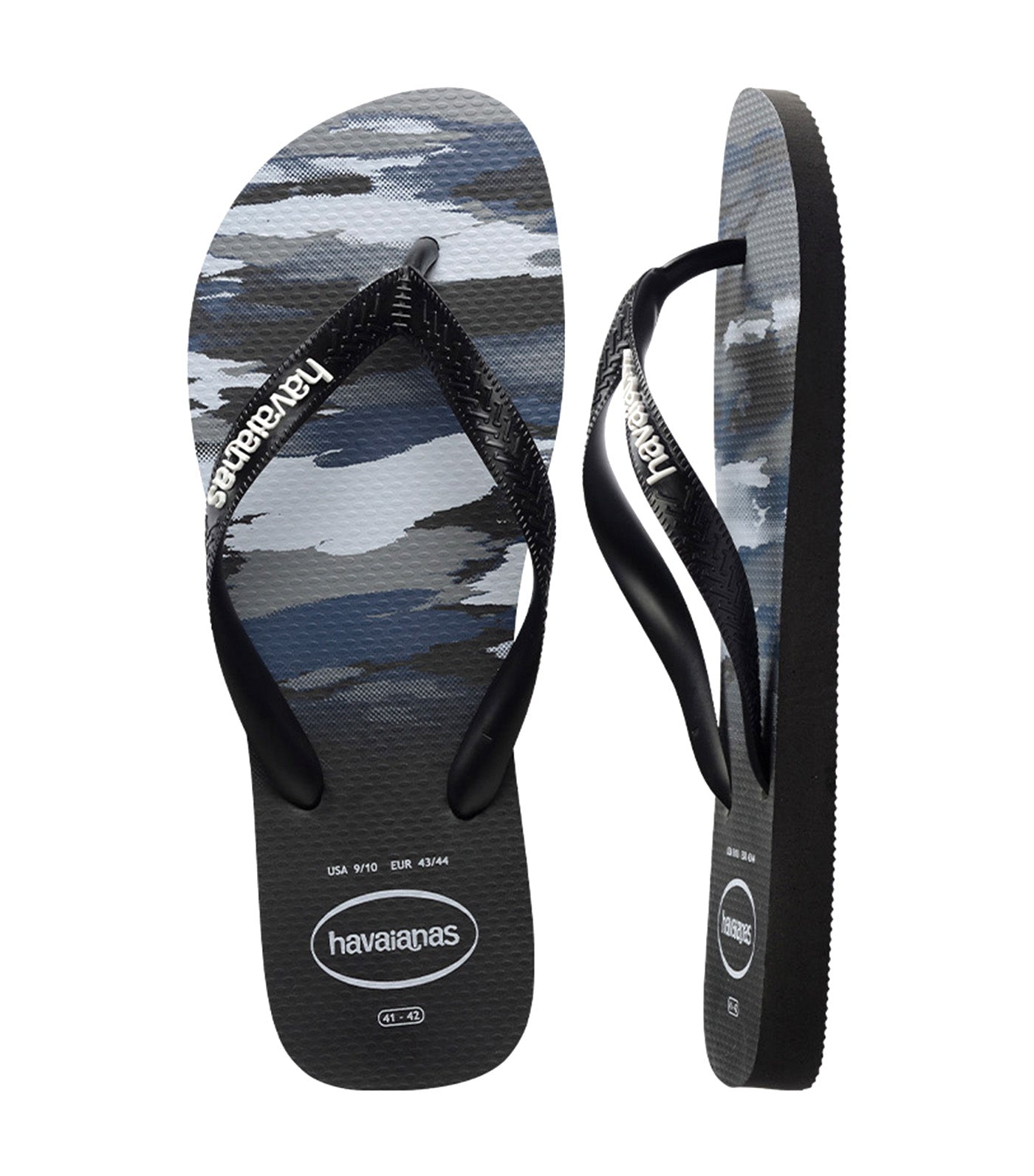 Top Camu Flip Flops Black/Black/White