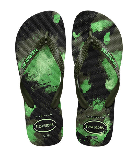 Top Camu Flip Flops Black/Moss