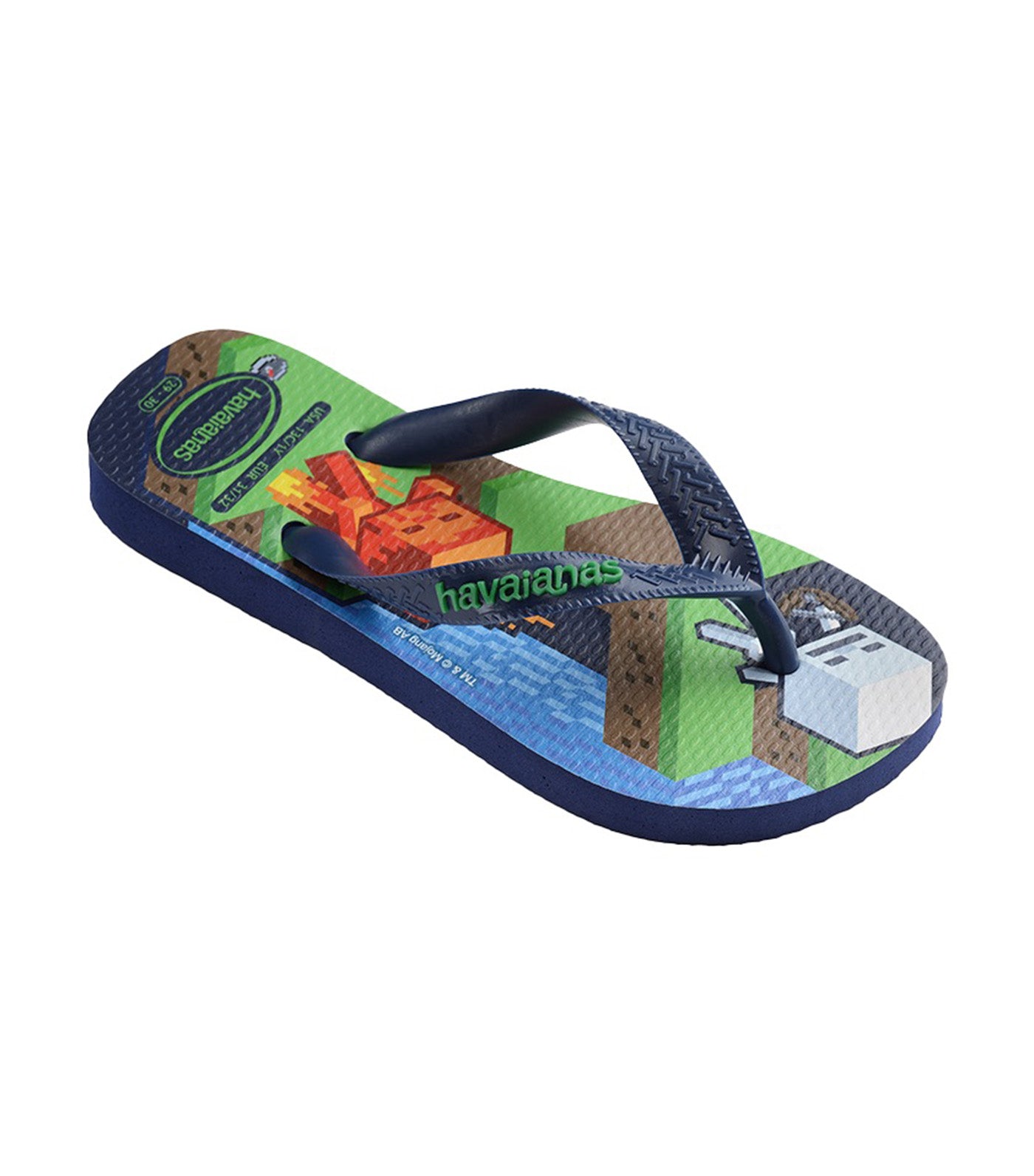 Havaianas Top Minecraft Flip Flops Navy Blue