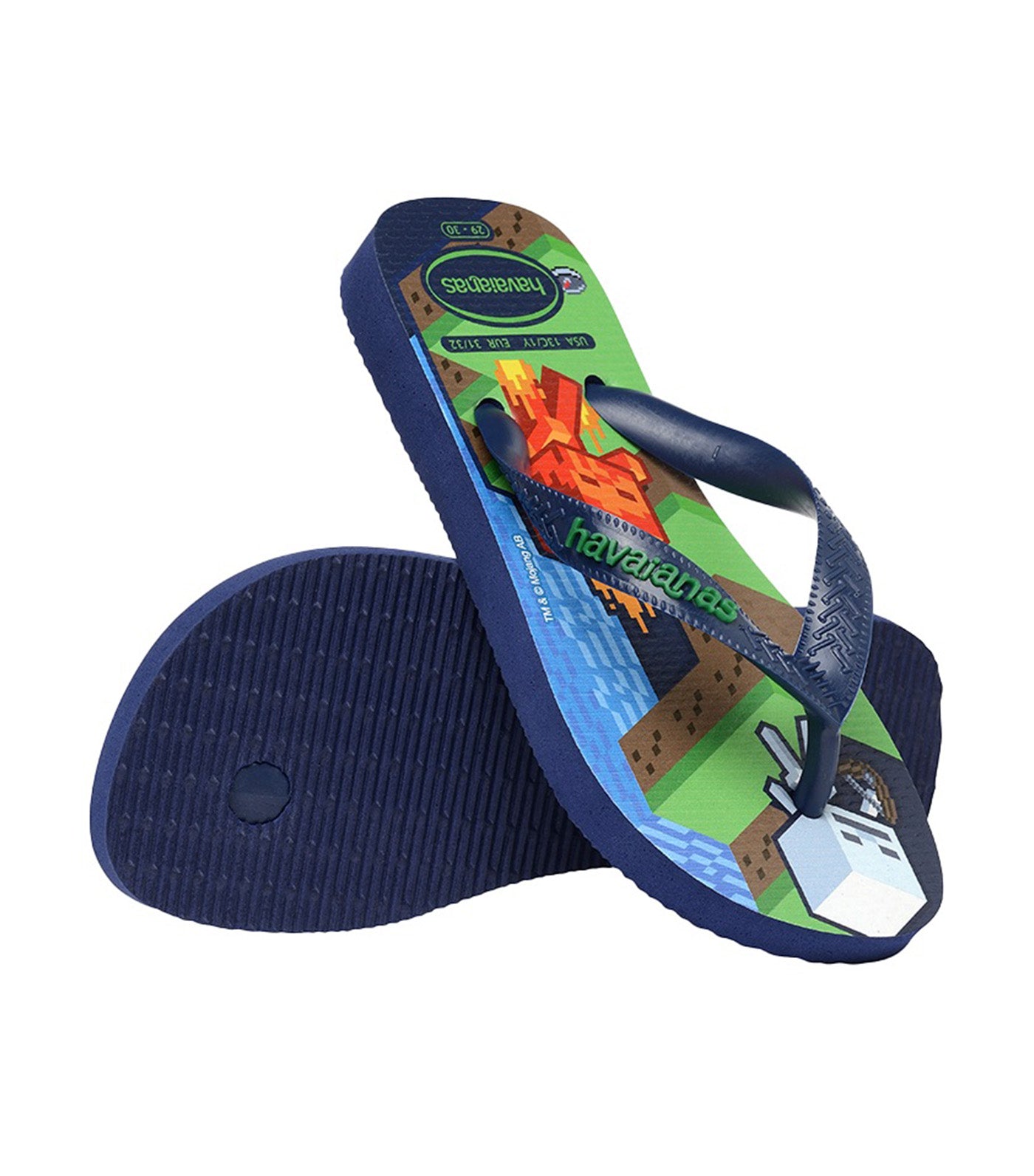 Havaianas Top Minecraft Flip Flops Navy Blue