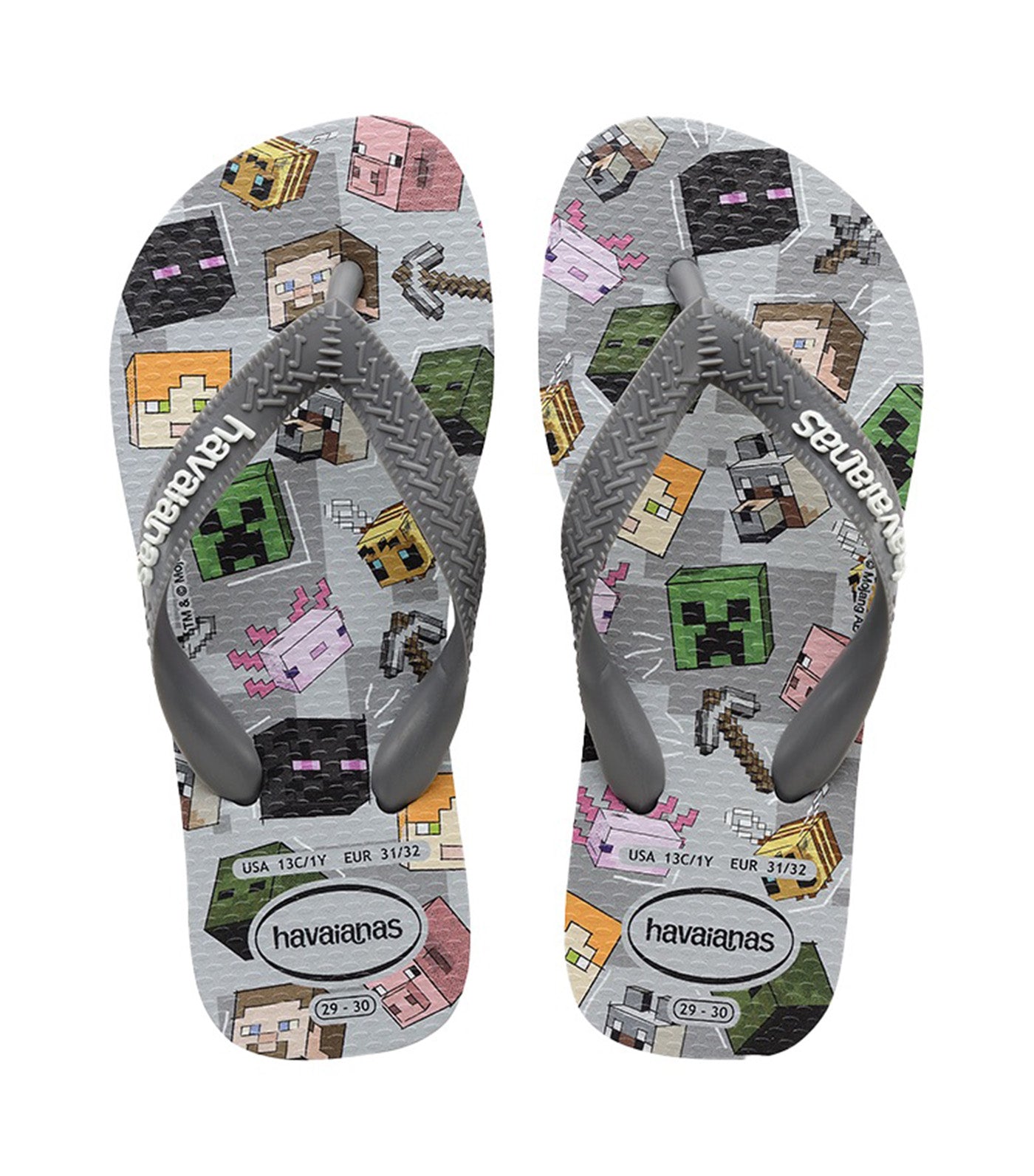 Havaianas Top Minecraft Flip Flops Steel Gray