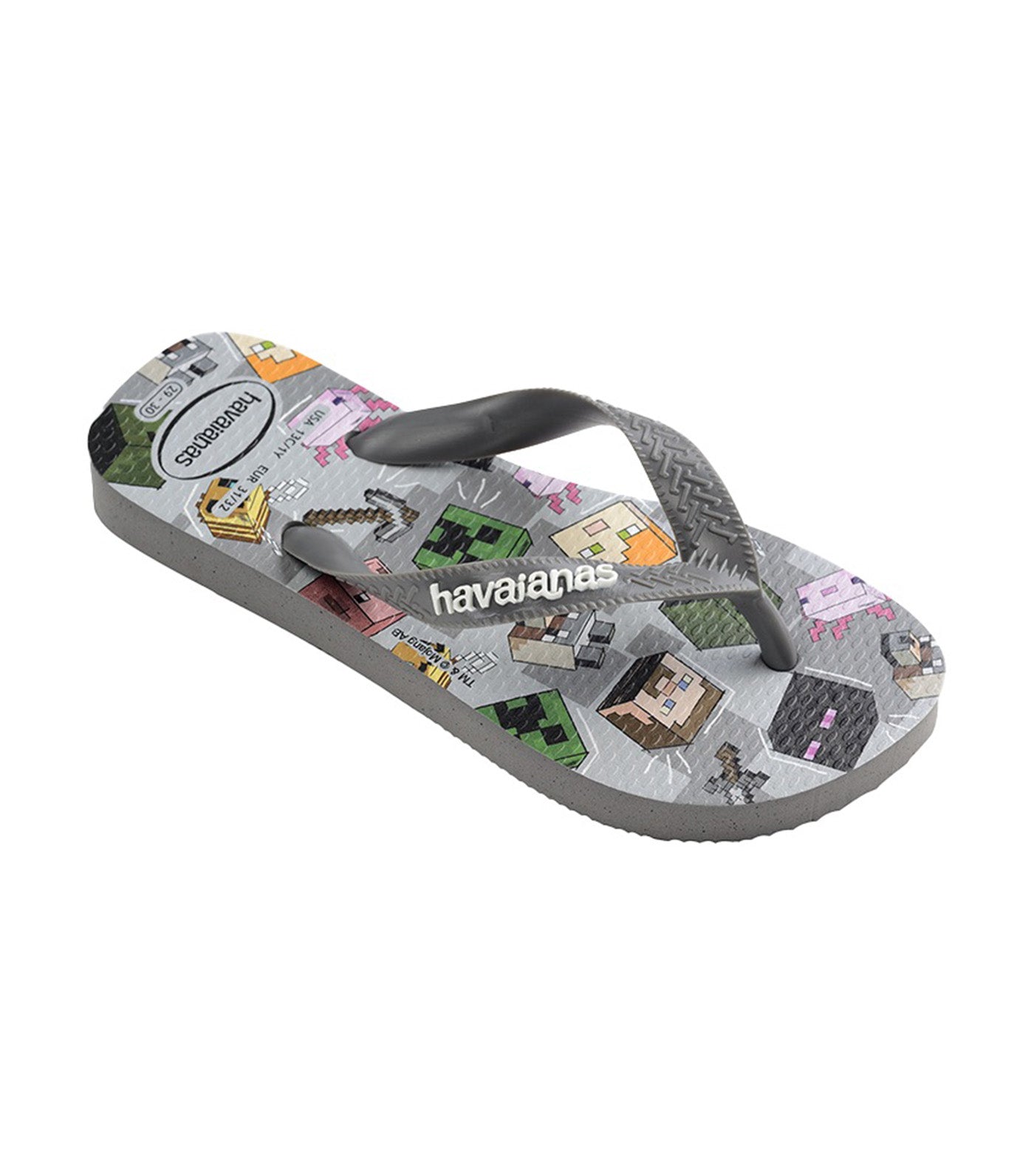 Havaianas Top Minecraft Flip Flops Steel Gray