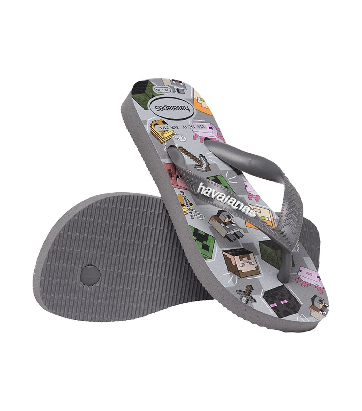Havaianas Top Minecraft Flip Flops Steel Gray