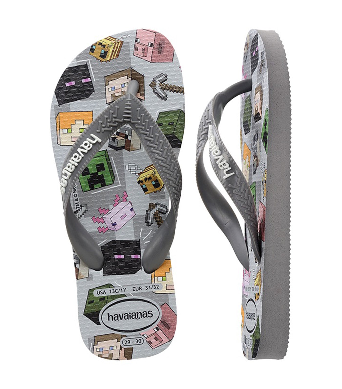 Havaianas Top Minecraft Flip Flops Steel Gray