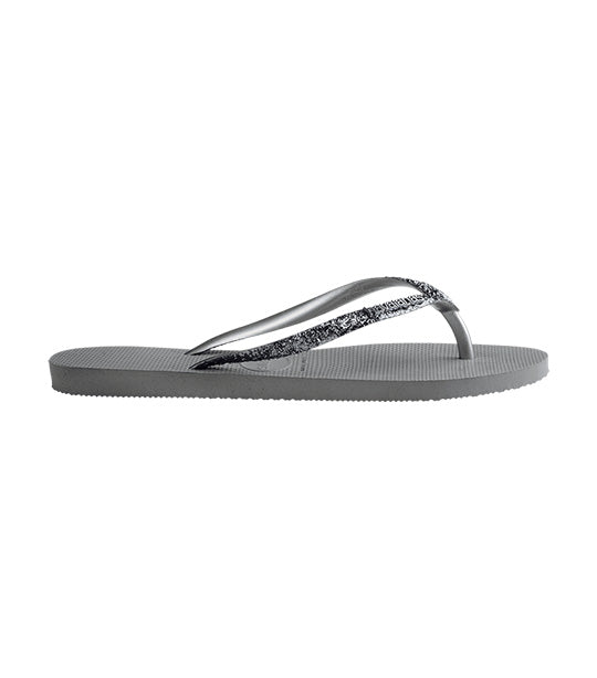 Slim Glitter II Flip Flops Steel Gray