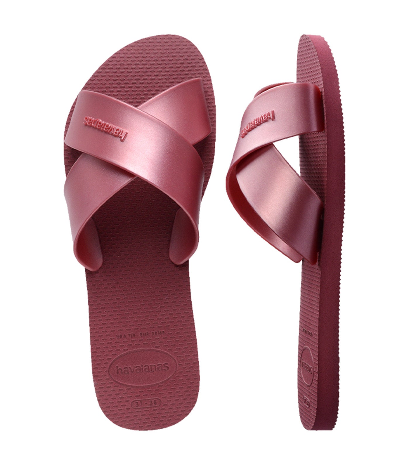 Havaianas Aqua Metallic Sandals Amaranth