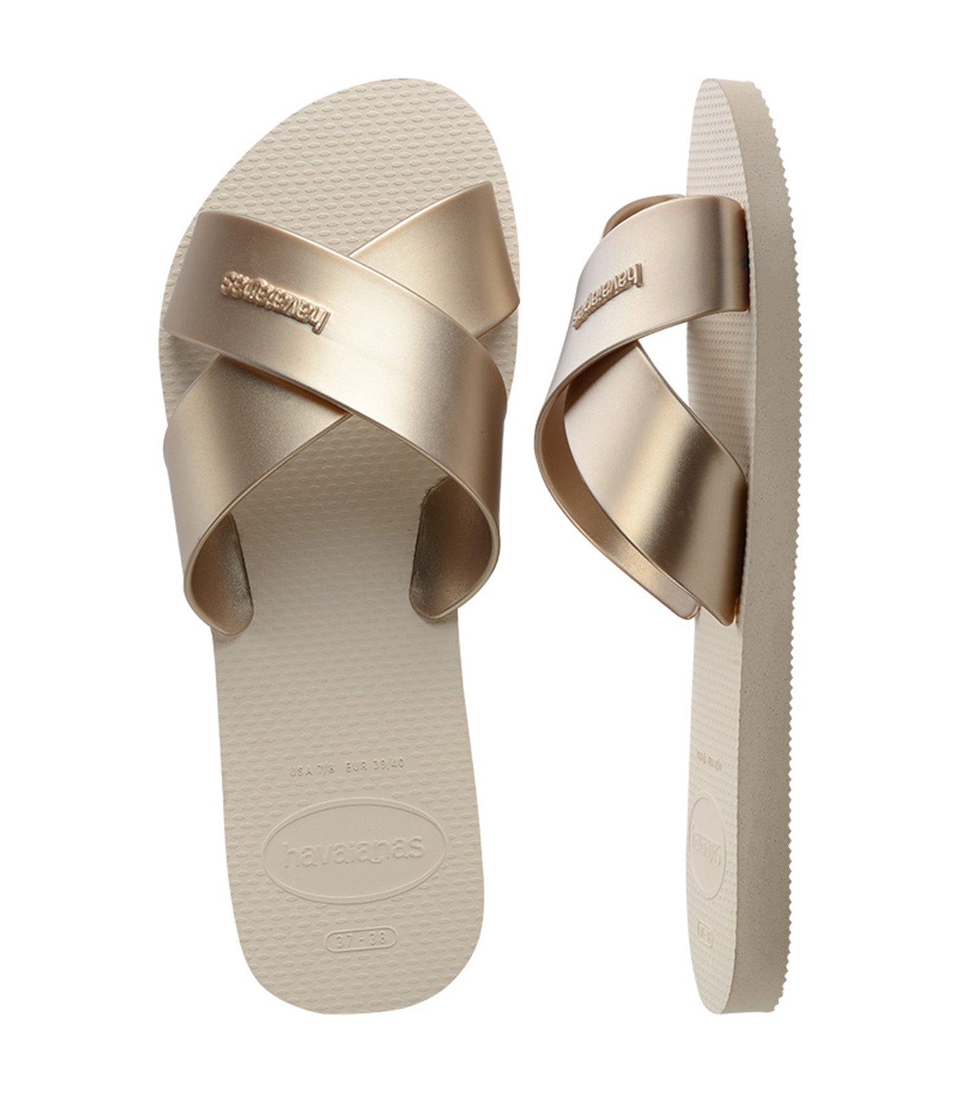 Havaianas Aqua Metallic Sandals Beige