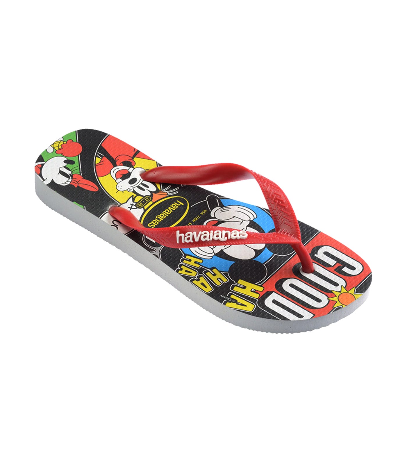 Top Disney Classics Flip Flops White/Red Apache
