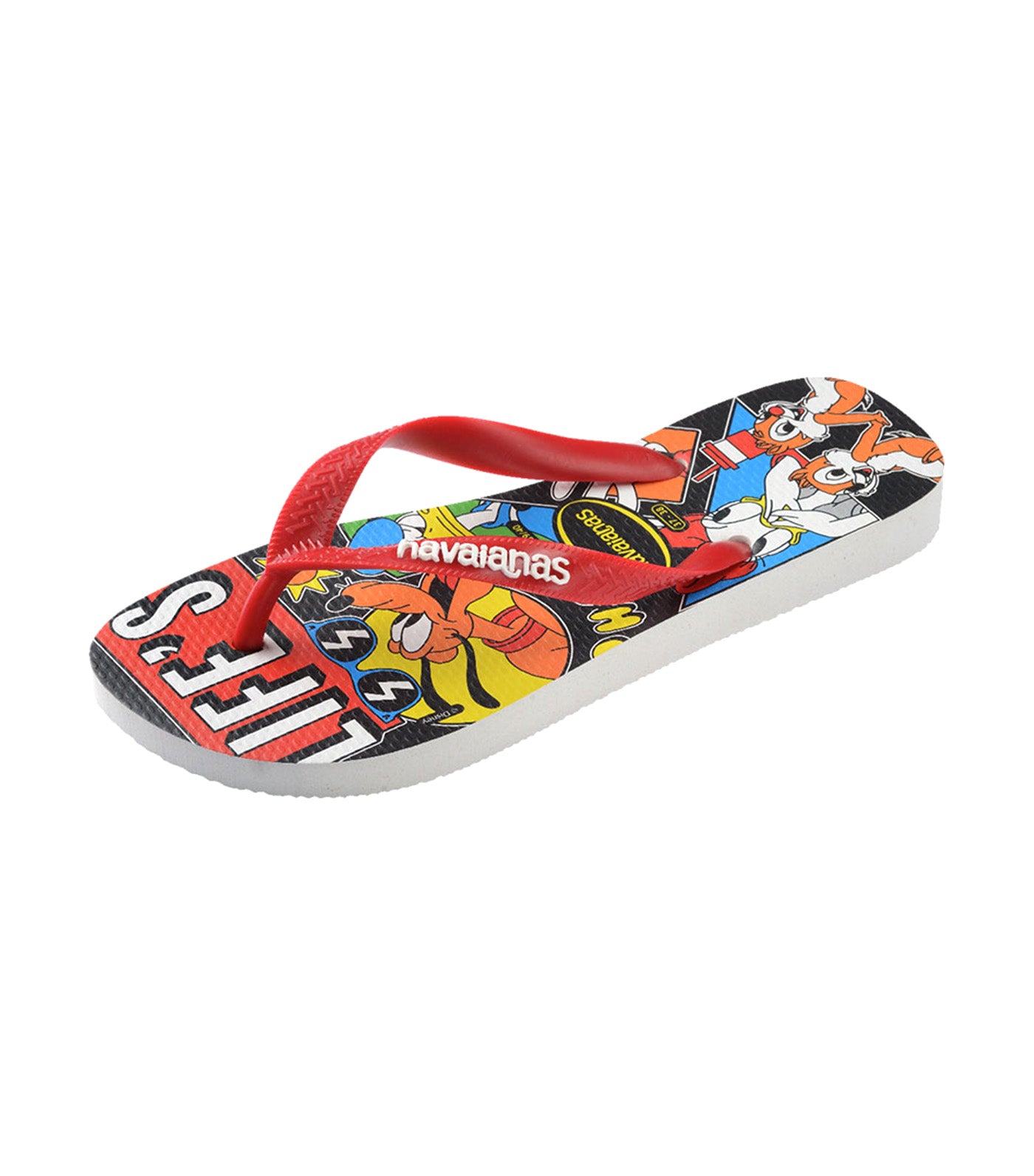 Top Disney Classics Flip Flops White/Red Apache