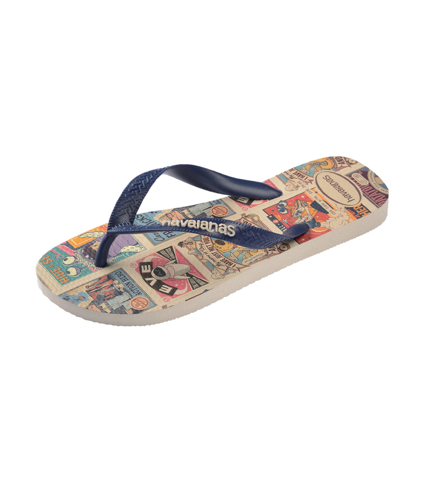 Top Disney Classics Flip Flops Beige/Navy Blue