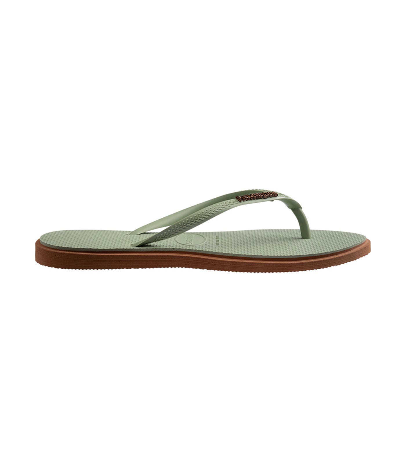 Havaianas Slim Point Flip Flops Rust/Smoke Green