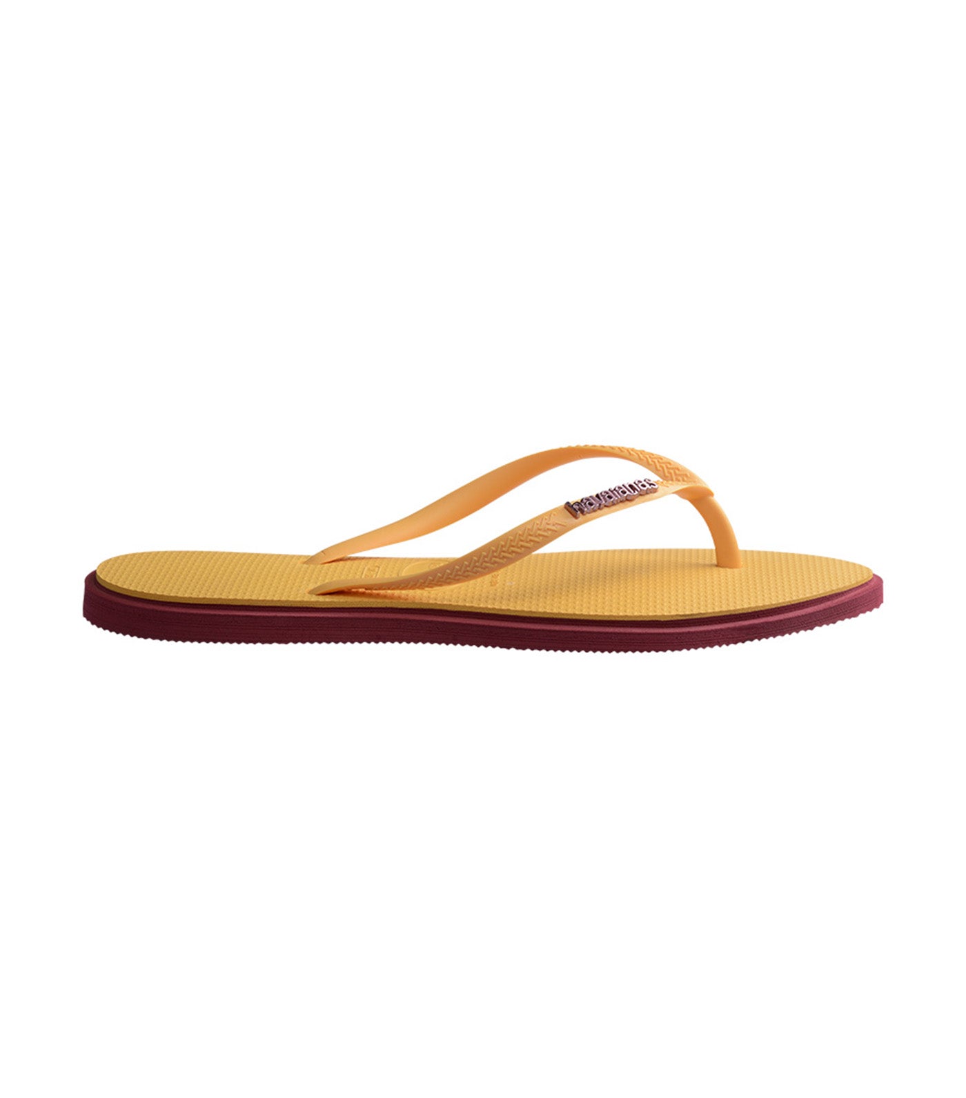 Havaianas Slim Point Flip Flops Amaranth/Caja Yellow
