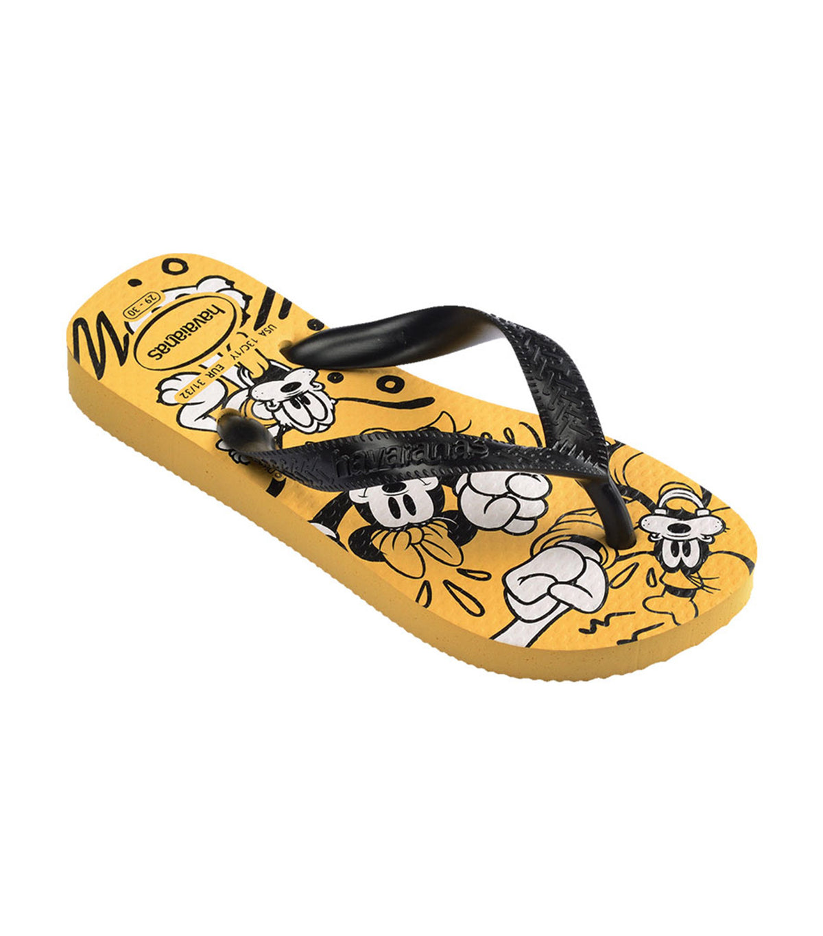 Kids Disney Flip Flops Yellow