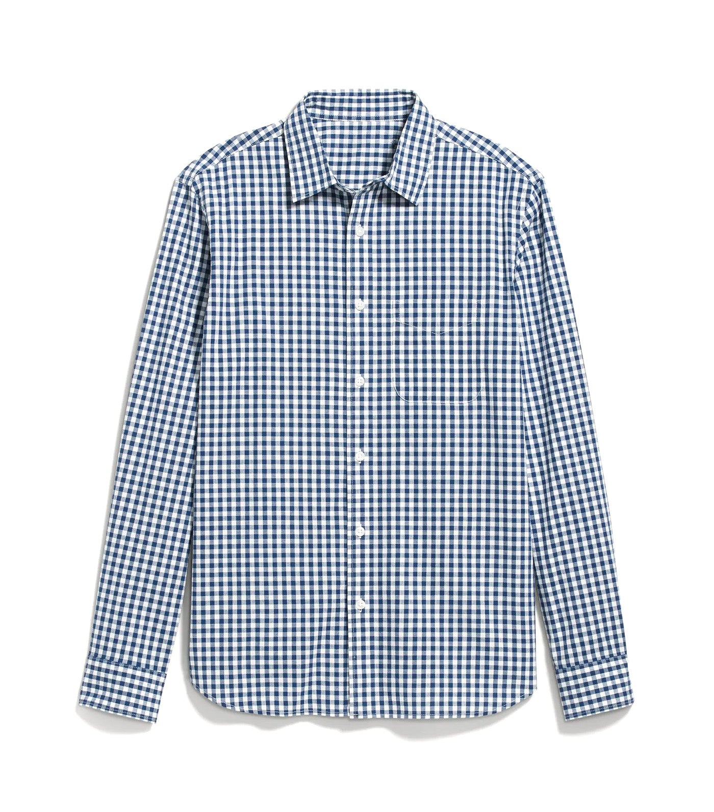 Slim-Fit Built-In Flex Everyday Shirt for Men Blue Gingham