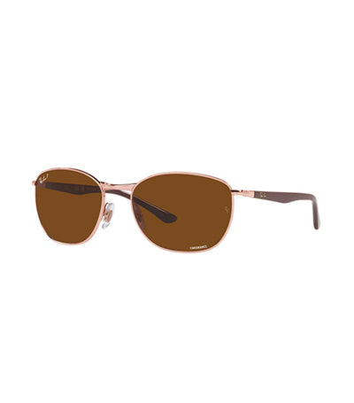 RB3702 Pillow Sunglasses Rose Gold and Brown