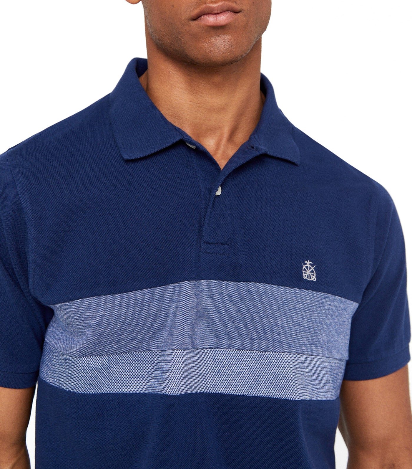 Pique Fancy Polo Shirt Blue