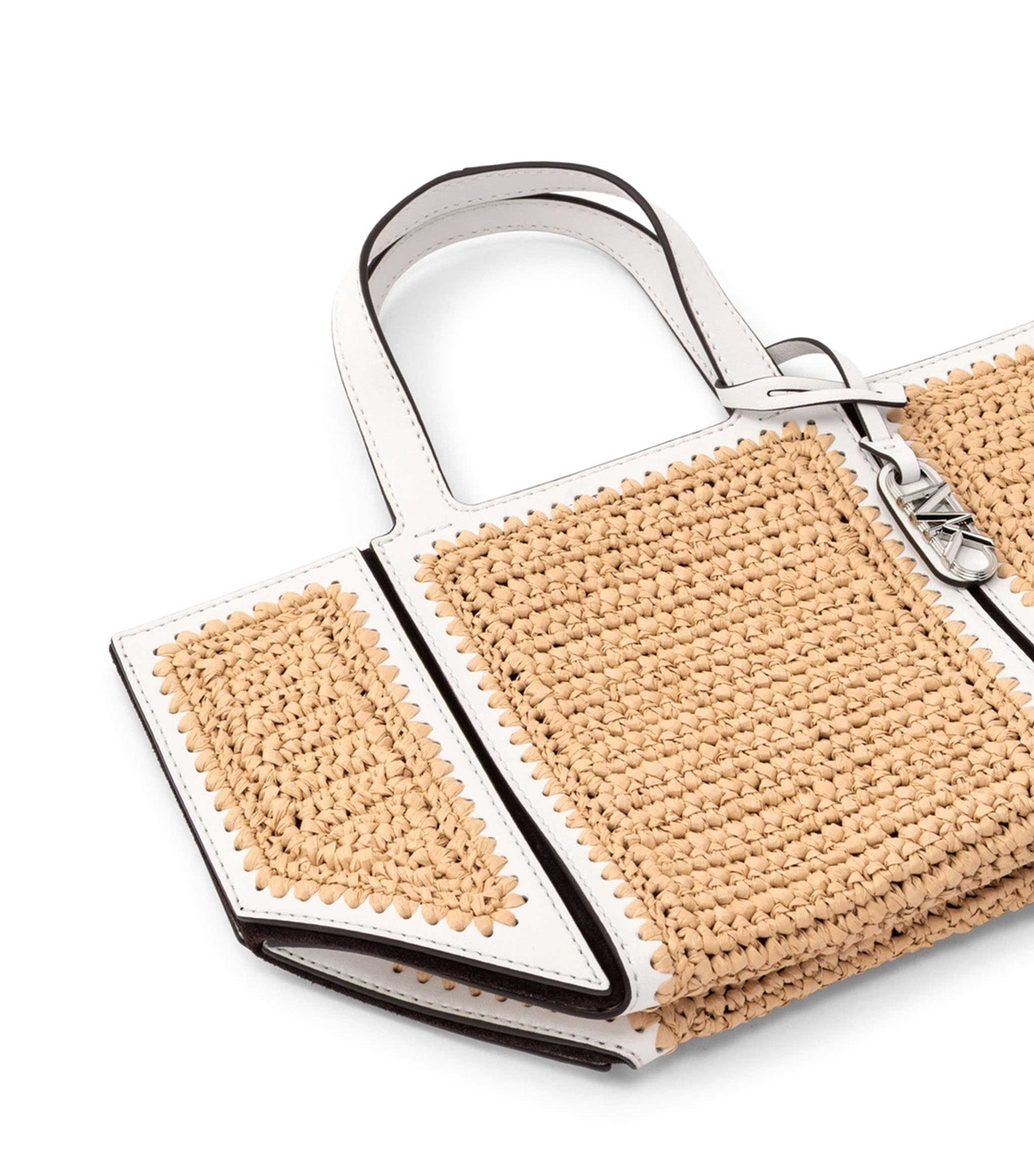 Jordi Small Hand-Crocheted and Leather Tote Bag