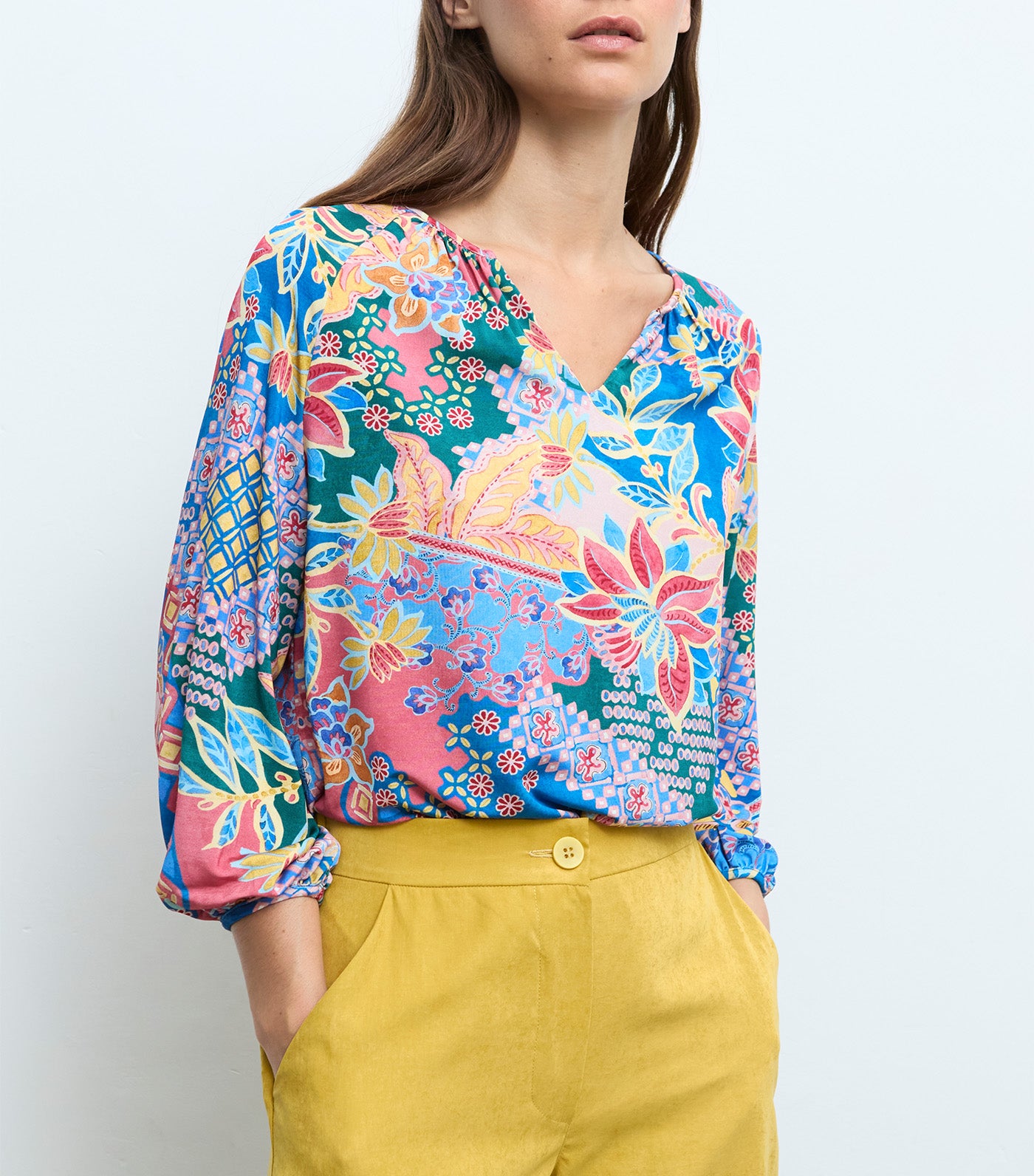 Long Sleeve Blouse Multicolor