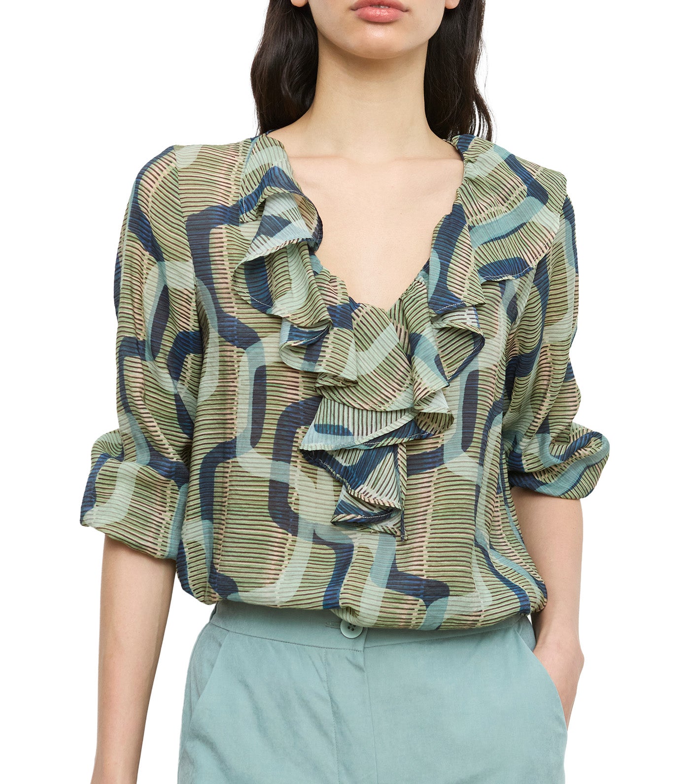 Long Sleeve Blouse Multicolor