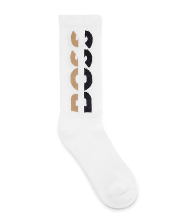 Rib Iconic Logo Socks White