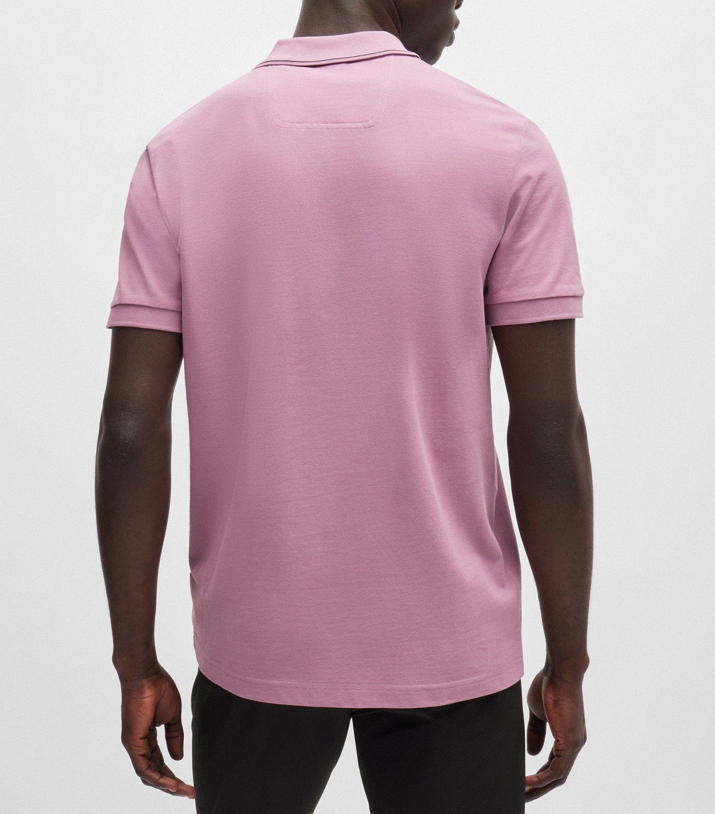 Cotton-Piqué Slim-Fit Polo Shirt with Tonal Logo Light/Pastel Purple