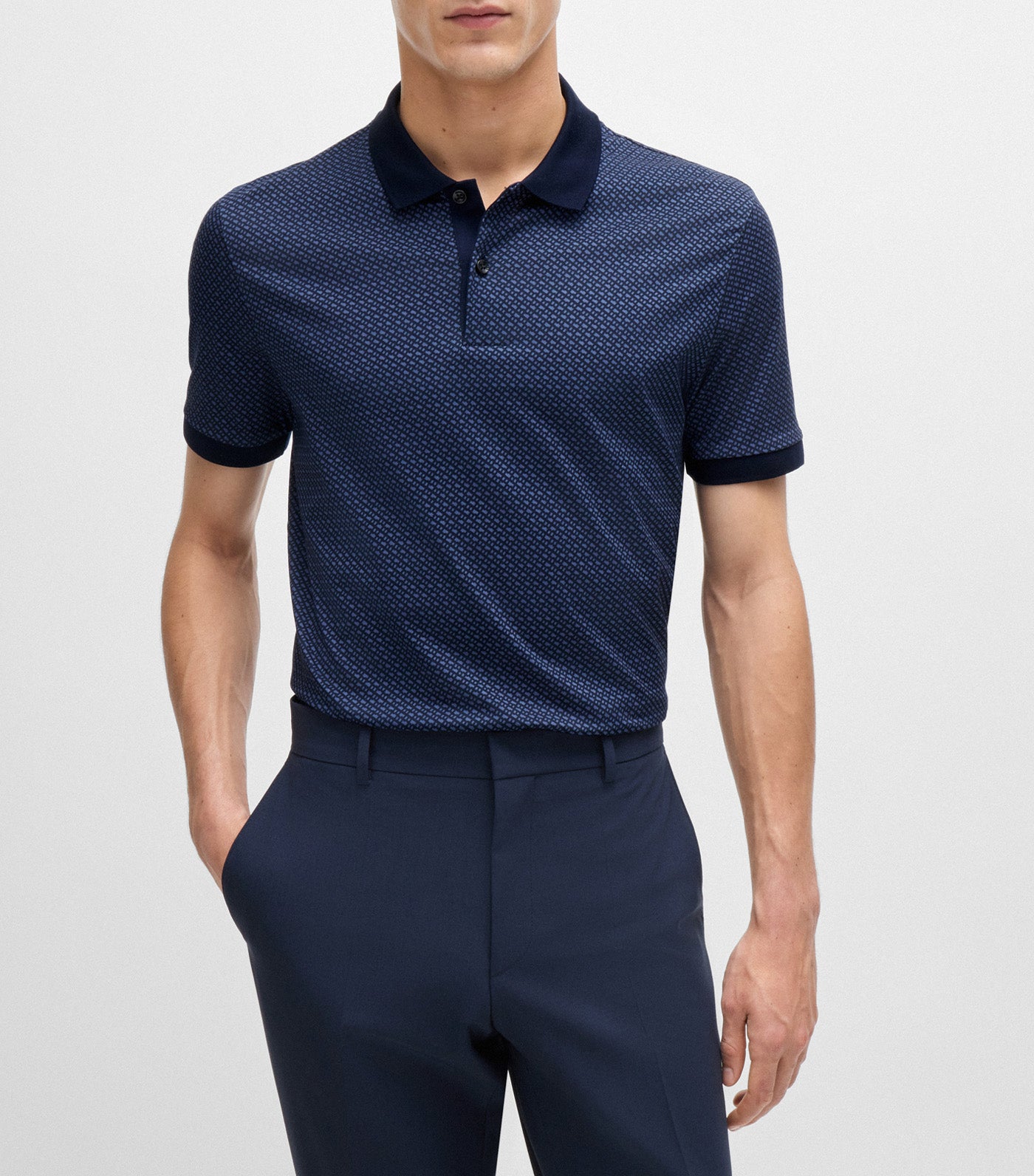 H Parlay 204 62982 Polo Shirt Dark Blue