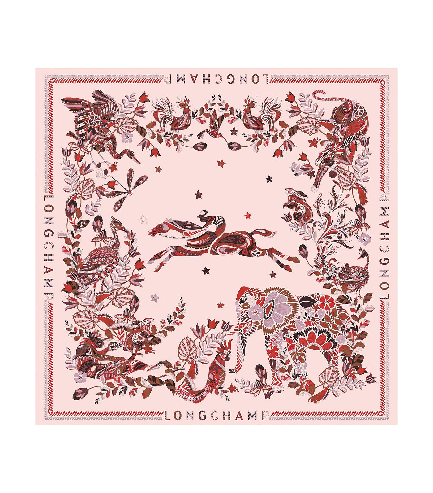 Forêt Longchamp Silk Scarf 90