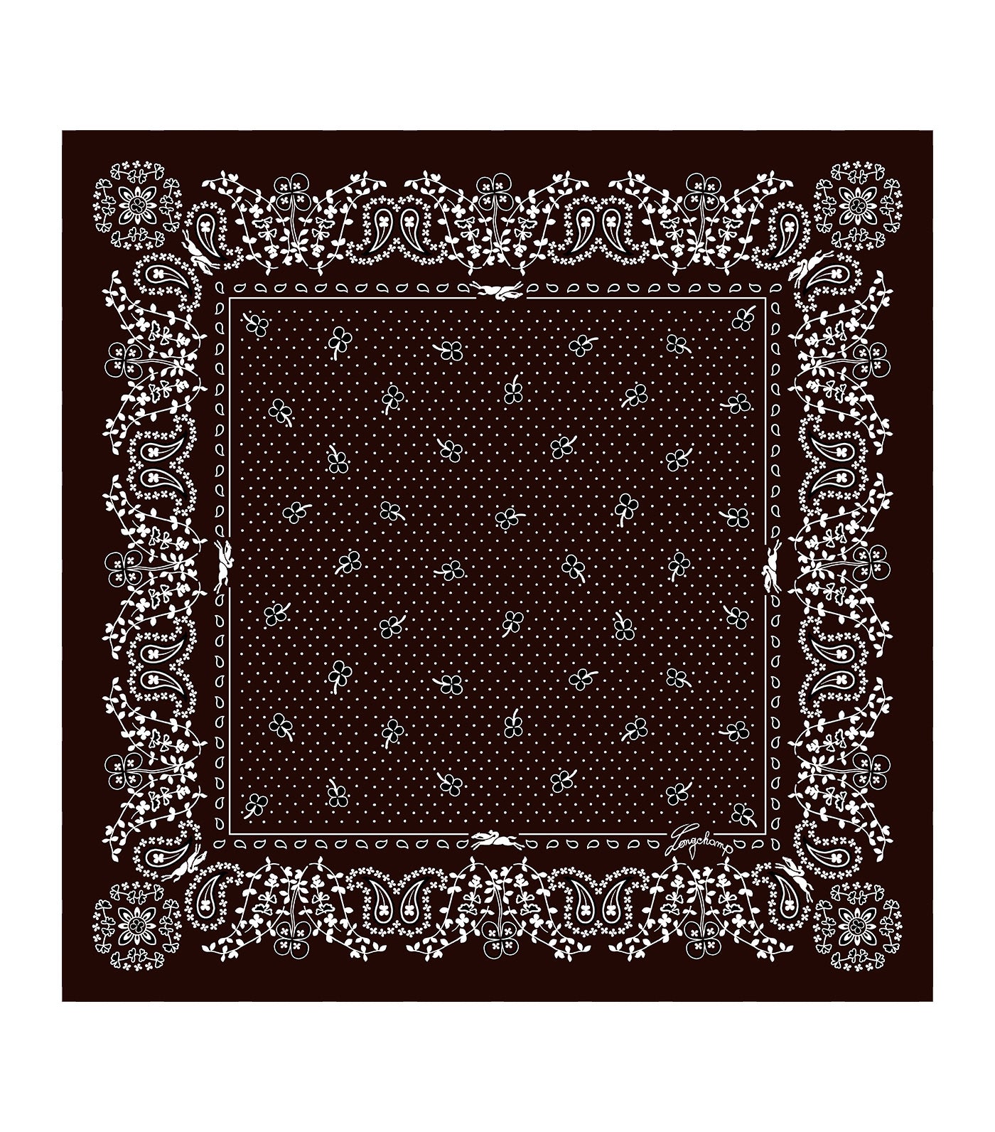 French Bandana Silk Scarf 50