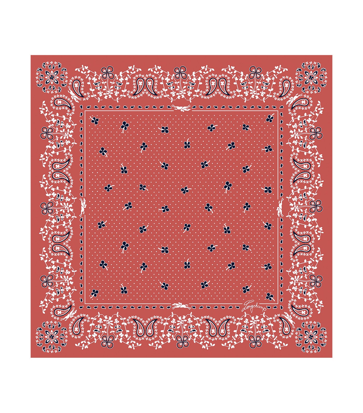 French Bandana Silk Scarf 50