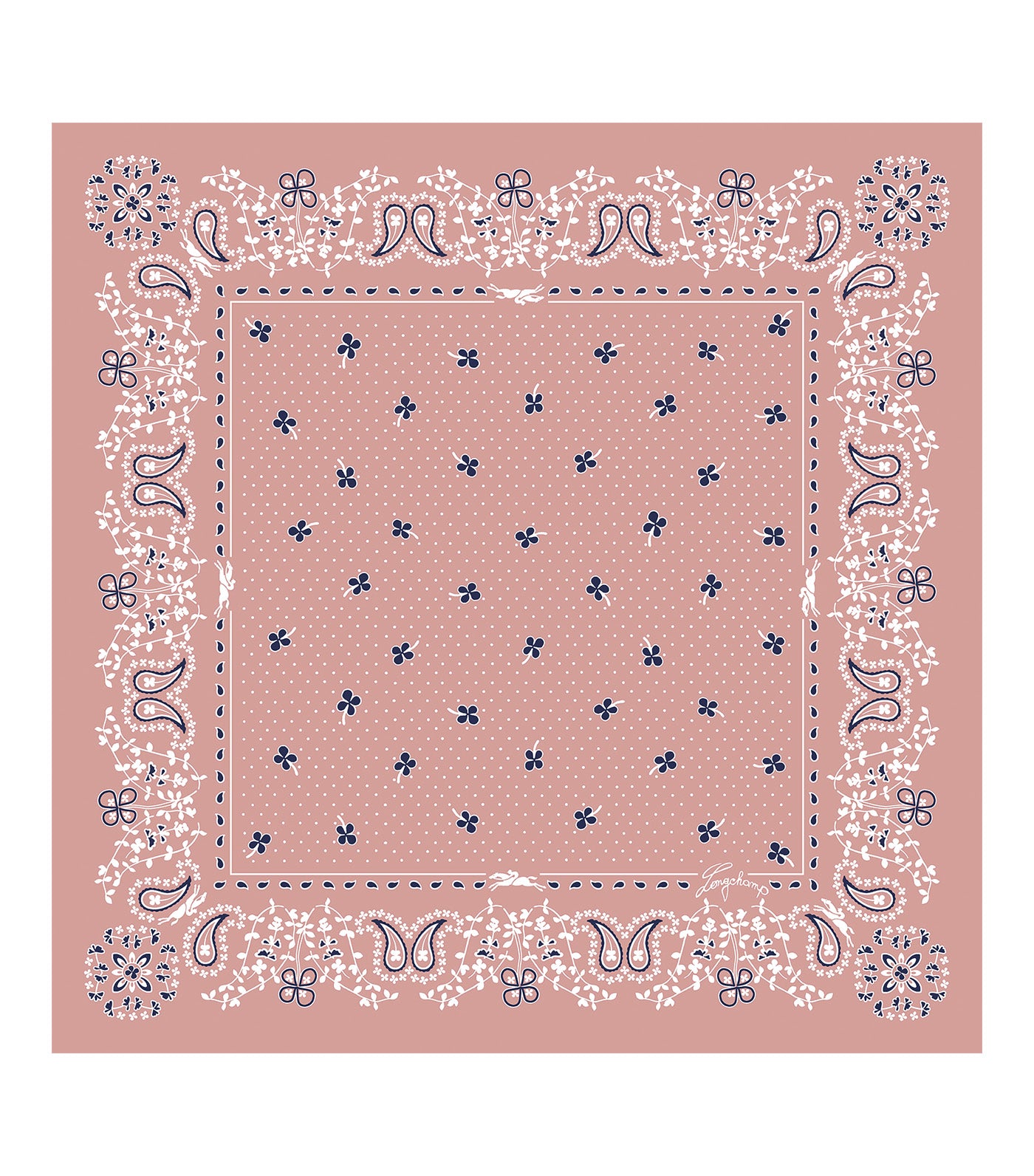 French Bandana Silk Scarf 50