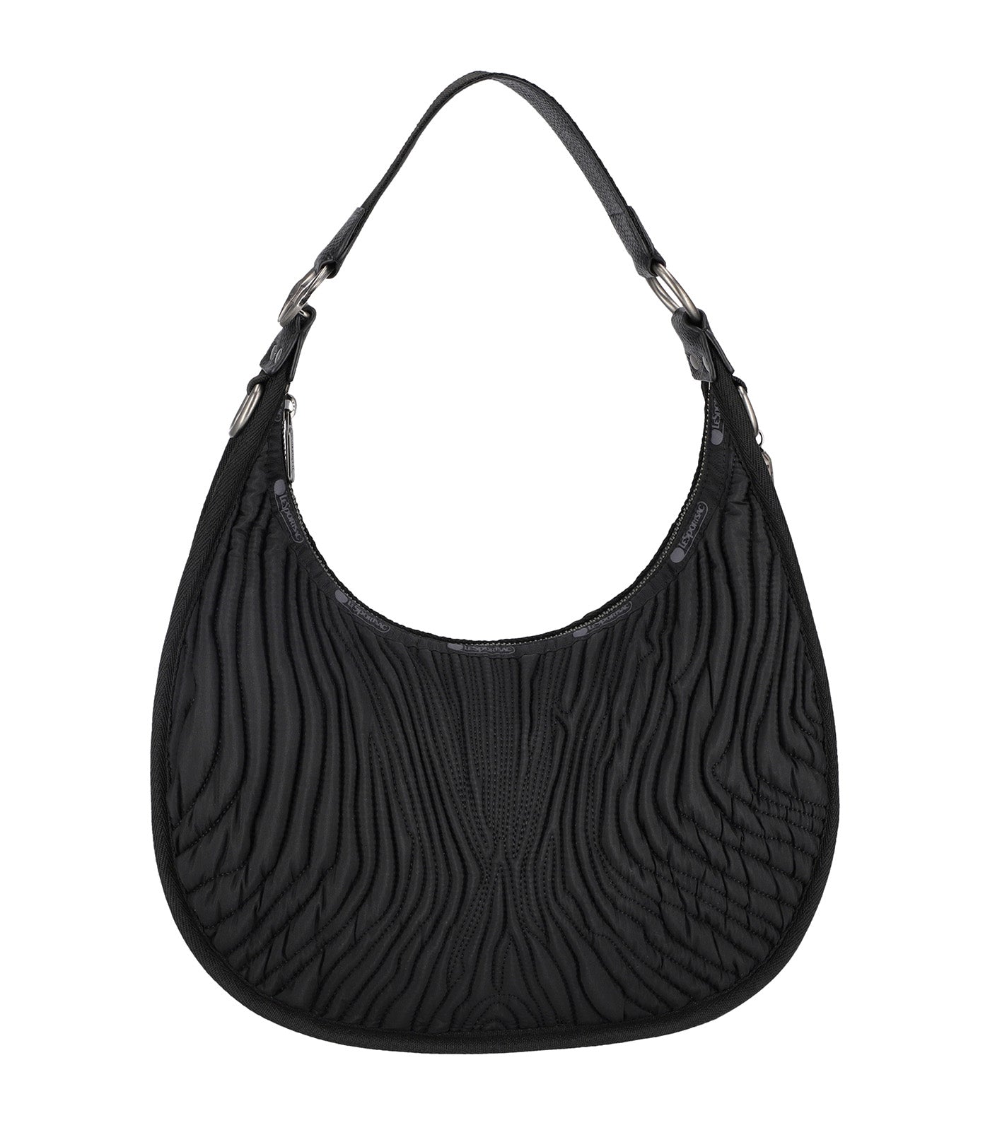 LeSportsac x Roberto Cavalli Matelassé Bologna Medium Hobo Bag Black