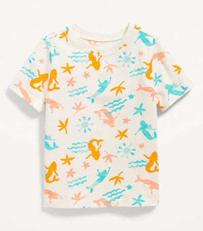 Unisex Printed Crew-Neck T-Shirt for Toddler - Mermaid