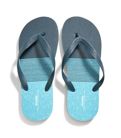 Flip-Flop Sandals for Men (Partially Plant-Based) Mini Blue Stripe