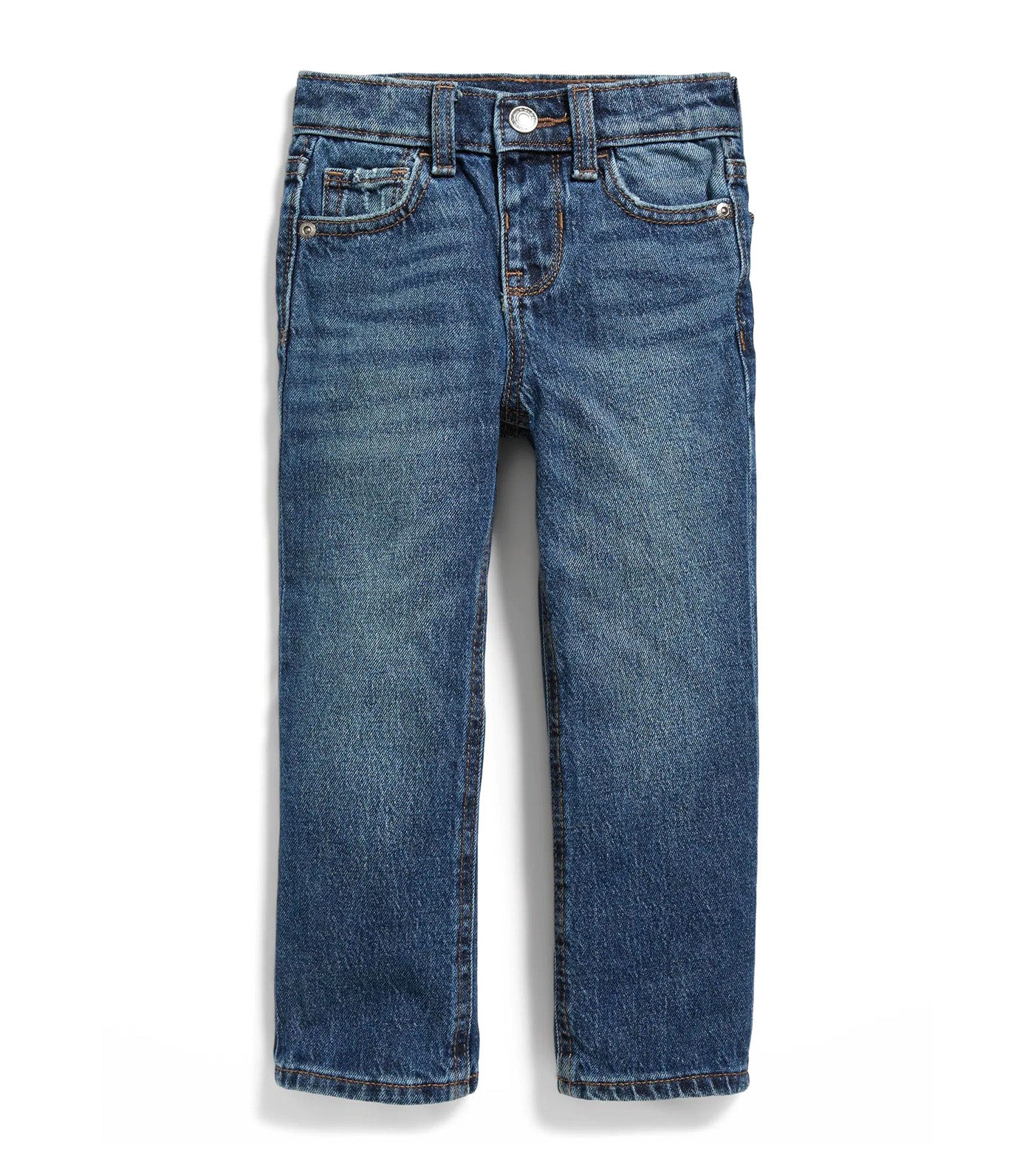 Old Navy Kids Unisex Built-In Flex Straight Jeans for Toddler Medium Wash