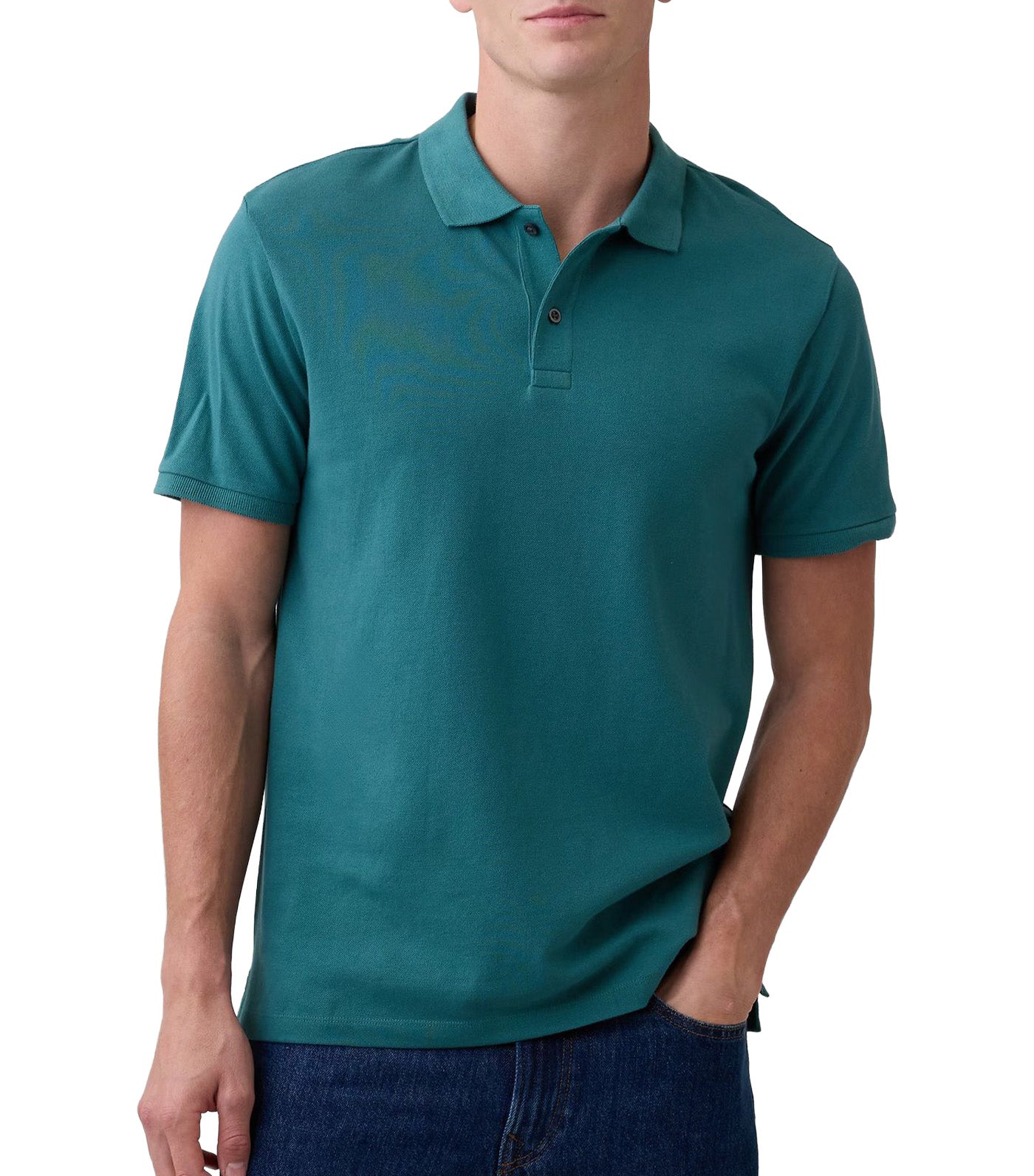 GAP Stretch Pique Polo Shirt Balsam Green