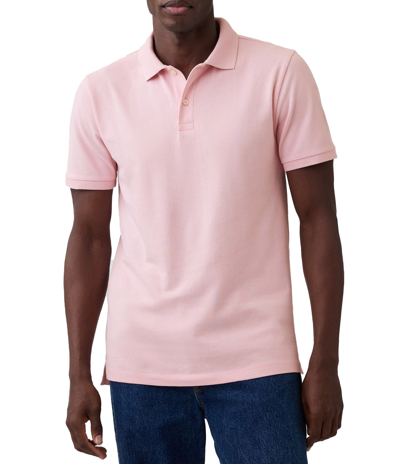 GAP Stretch Pique Polo Shirt Pure Pink