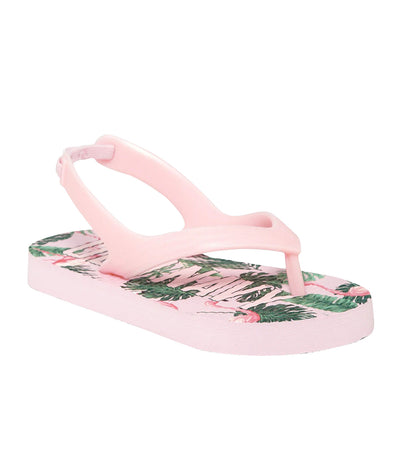 Printed Flip-Flops for Toddler Girls (Partially Plant-Based) - Flamingo