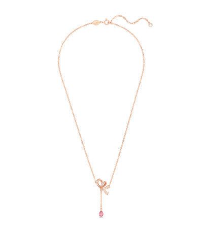 Volta Y Pendant Bow Pink Rose Gold-Tone Plated