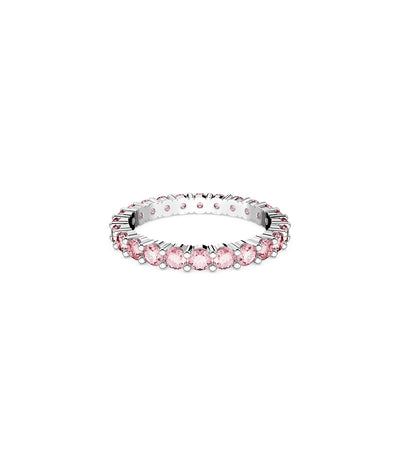 Matrix Ring Round Cut Pink Rhodium-Plated