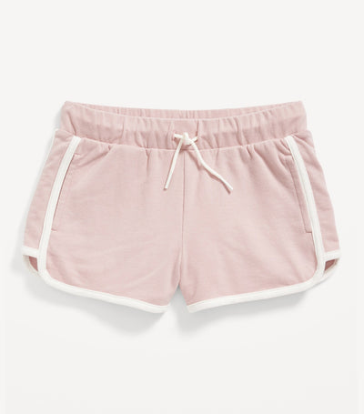 French Terry Dolphin-Hem Cheer Shorts for Girls - Abalone